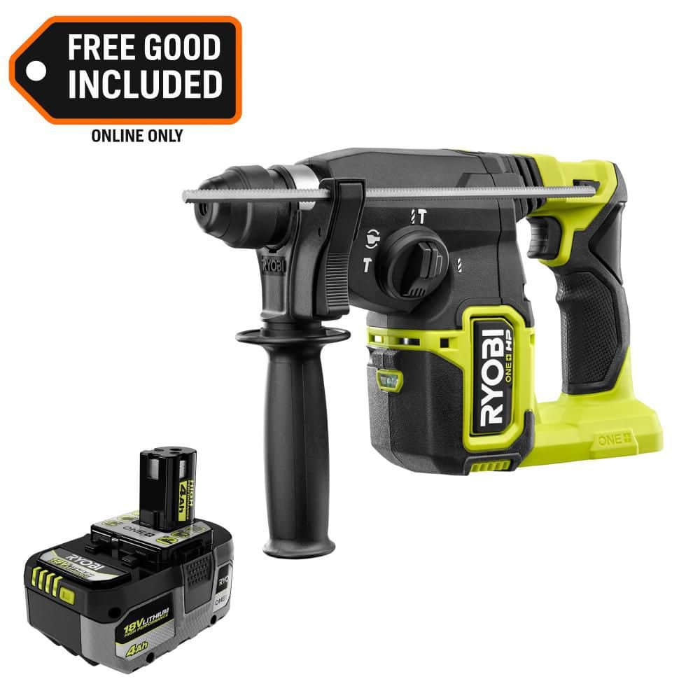 ONE+ HP 18V Brushless Cordless 1 in. SDS-Plus Rotary Hammer Drill with 4.0 Ah Lithium-Ion HIGH PERFORMANCE Battery price history on PriceWatchPro