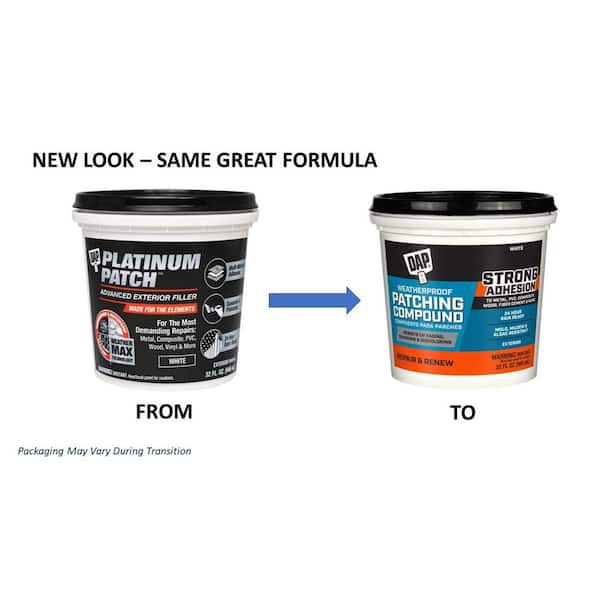 Multi-material Adhesive Filler DAP Platinum Patch Exterior Filler ...