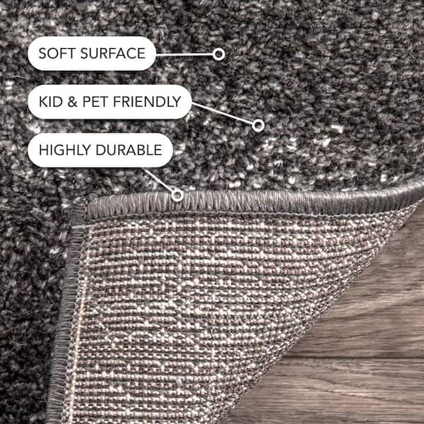 nuLOOM Julene Contemporary Ripples Gray 8 ft. Square Rug BDSM05A