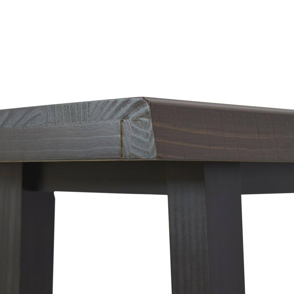 Jennings Rustic Live Edge Black/Brown Counter Stool, Set of 2
