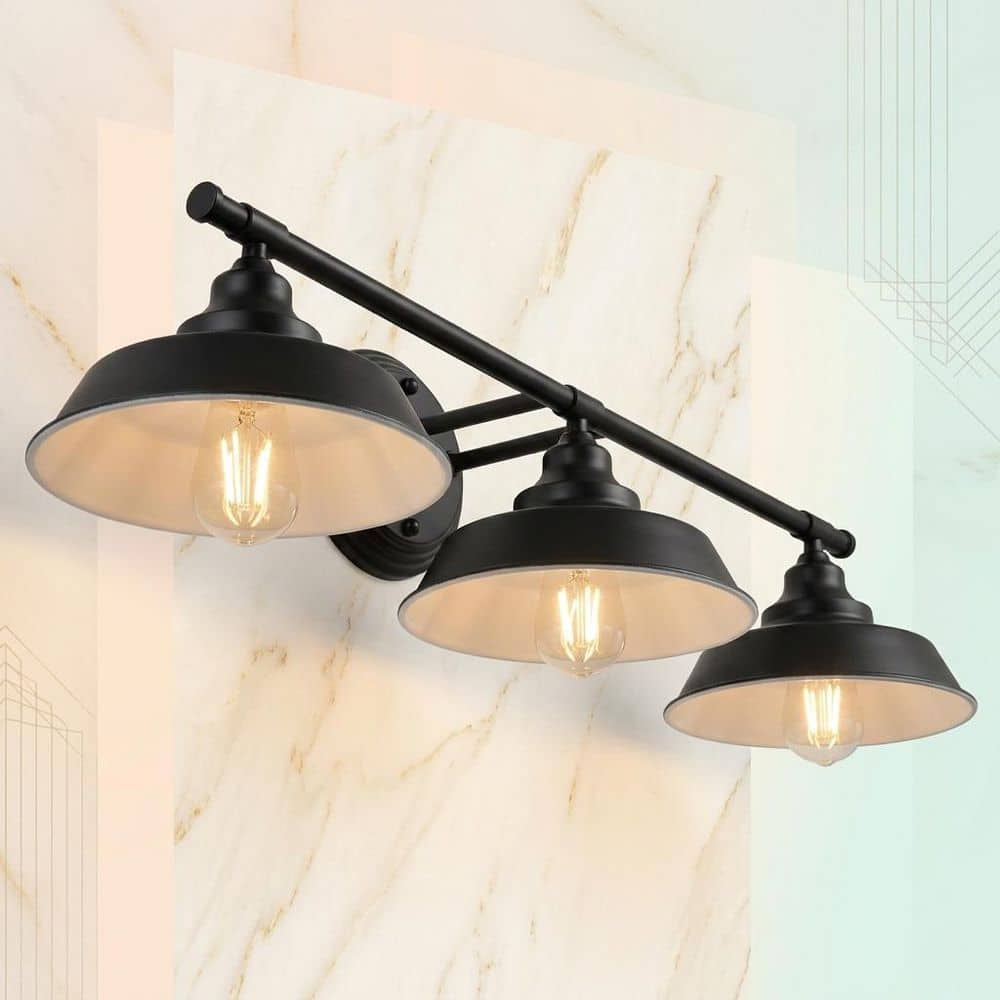 Industrial E26 Bulb Compatible Matte Black Rustic Indoor Fixture Wall Pack Light Bathroom Vanity Fixtures price history on PriceWatchPro