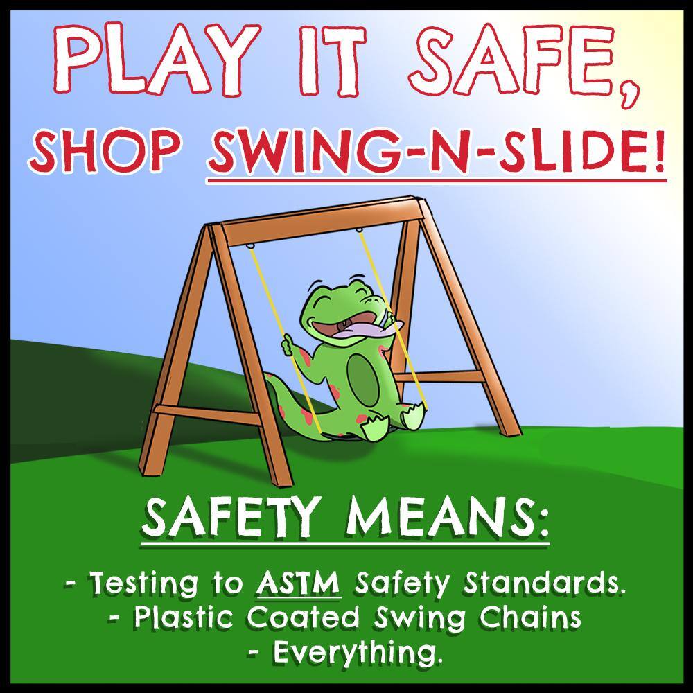 Knightsbridge Deluxe Wooden Backyard Swing Set with Slides and Swings