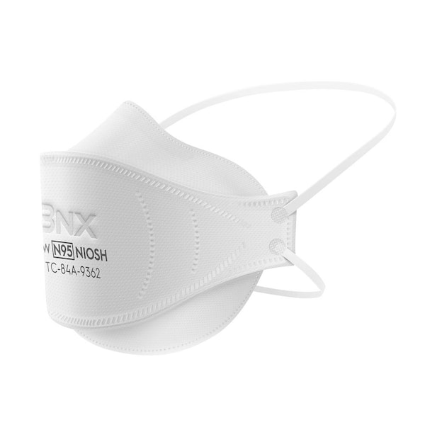 Rustik grim Recollection BNX N95 Mask NIOSH Certified N95 Respirator, Approval # TC-84A-9362 White  Tri-Fold / Fish F95W (20-Pack) BN-N95-F95W-20PP - The Home Depot