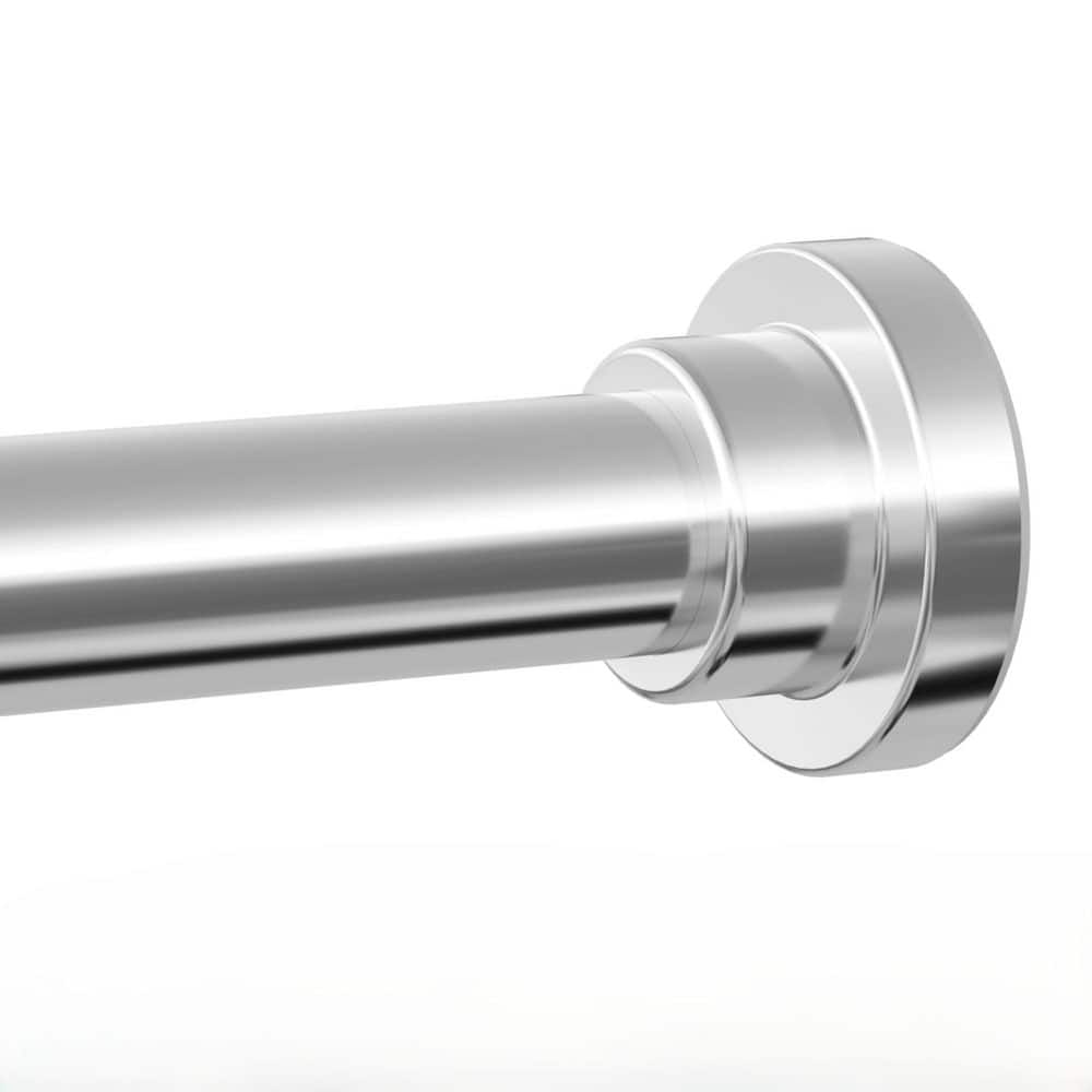 28 in. to 74 in. 1 in. Diameter Heavy Duty Non Slip Adjustable Stainless Steel Tension Shower Curtain Rod in Silver price history on PriceWatchPro