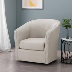 Maya Wheat Fabric Club Chair with Swivel (Set of 1)
