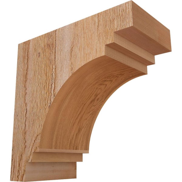 Ekena Millwork 6 in. x 12 in. x 12 in. Western Red Cedar Pescadero Rough Sawn Corbel