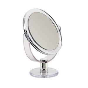 4.09 in. x 9.06 in. Makeup Mirror in Clear