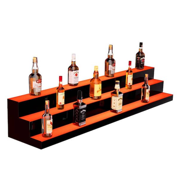 VEVOR 54-Bottles LED Lighted Liquor Bottle Display 60 in