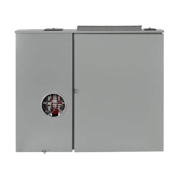 300 Amp 12-Space, 12-Circuit Outdoor Meter Main Combo Load Center, Ringless w/Lever Bypass, Removable 5th Jaw Installed