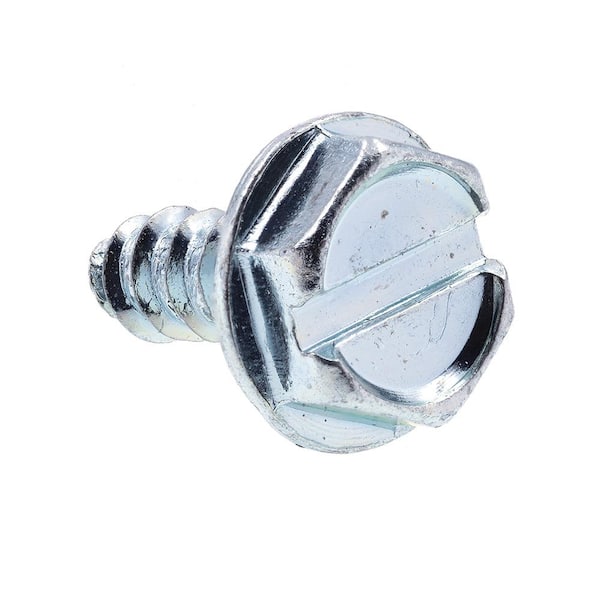 Prime-Line #6 x 3/8 in. Zinc Plated Steel Slotted Drive Hex Washer Head Self-Tapping Sheet Metal Screws (50-Pack)