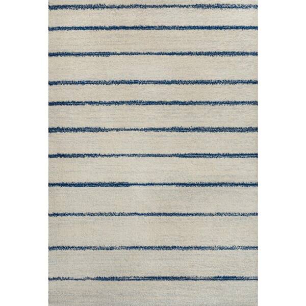 Williamsburg Minimalist Stripe Cream/Navy 3 ft. x 5 ft. Area Rug