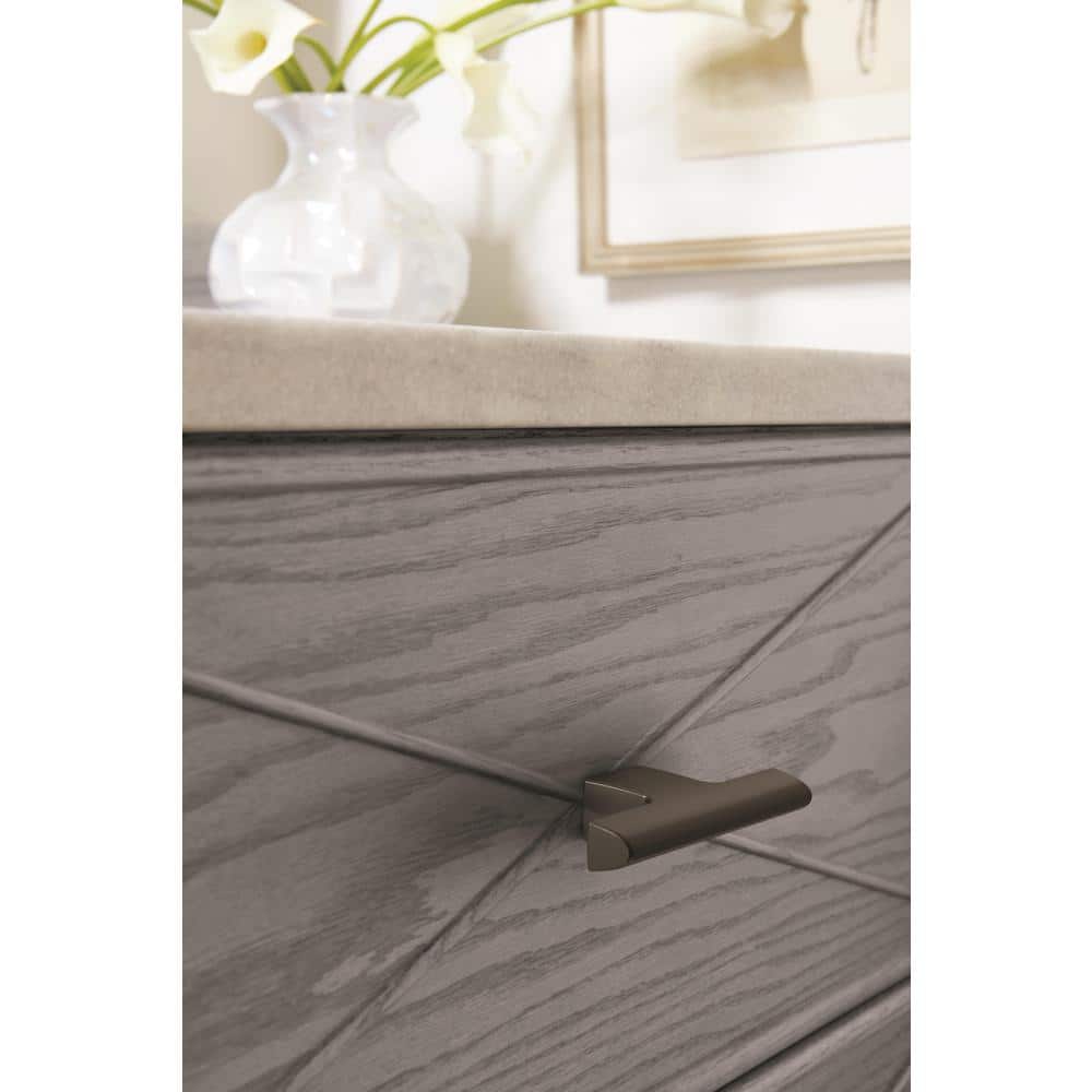 Graphite Modern T-Handle Cabinet Knob with Mounting Hardware