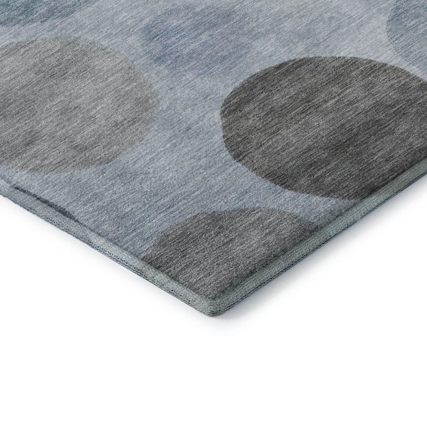 Mayfield Premium Machine Washable Abstract AMF2062 Blue 5 ft. x 7 ft. 6 in. Area Rug