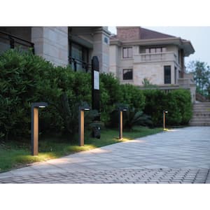 7-Watt Graphite Grey Outdoor Integrated LED 3000K Soft White Landscape Small Path Light