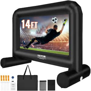 Projector Screen 14 ft. Projection Screen with Blower and Carrying Bag Front Inflatable Movie Screen for Outside