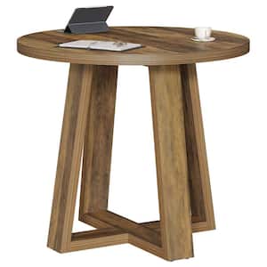 BYBLIGHT Capen 47.24 in. Oval Brown Wood Computer Desk Conference Table ...