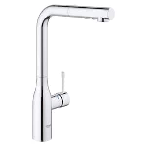 Essence New Single Hole Single-Handle Pull-Out Sprayer Kitchen Faucet with Dual Spray in StarLight Chrome