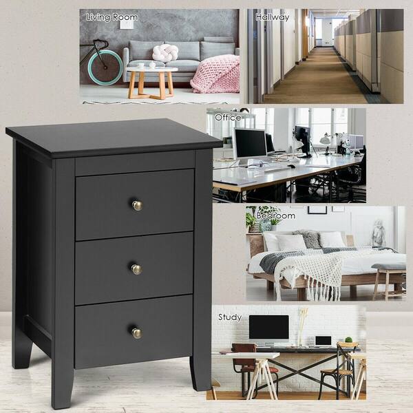 black oversized nightstand