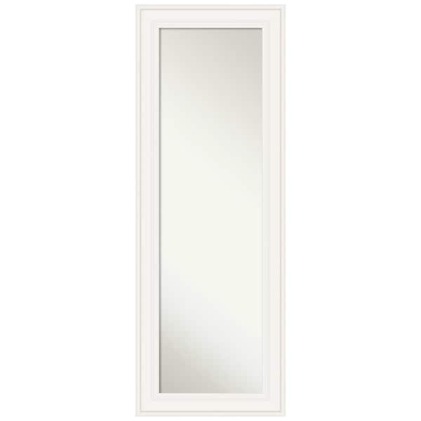 Amanti Art Non-Beveled Ridge White 19.5 in. W x 53.5 in. H On the Door Mirror Full Length Mirror