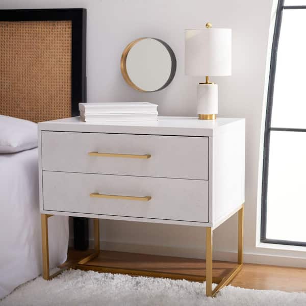 Estelle White 2-Drawer Nightstand
