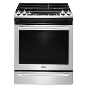 5.8 cu. ft. Slide-In Gas Range with True Convection in Fingerprint Resistant Stainless Steel