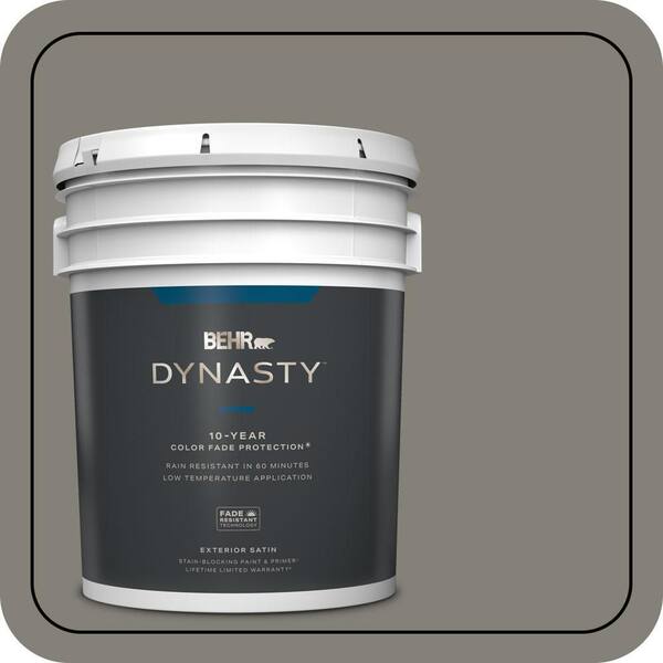 BEHR DYNASTY 5 gal. #N360-5A Wood Ash Satin Enamel Exterior Stain-Blocking Paint & Primer