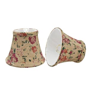 5 in. x 4 in. Floral Print Bell Lamp Shade (2-Pack)