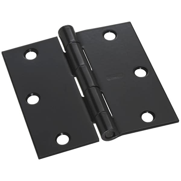 Stanley-National Hardware 3-1/2 in. Black Door Hinge