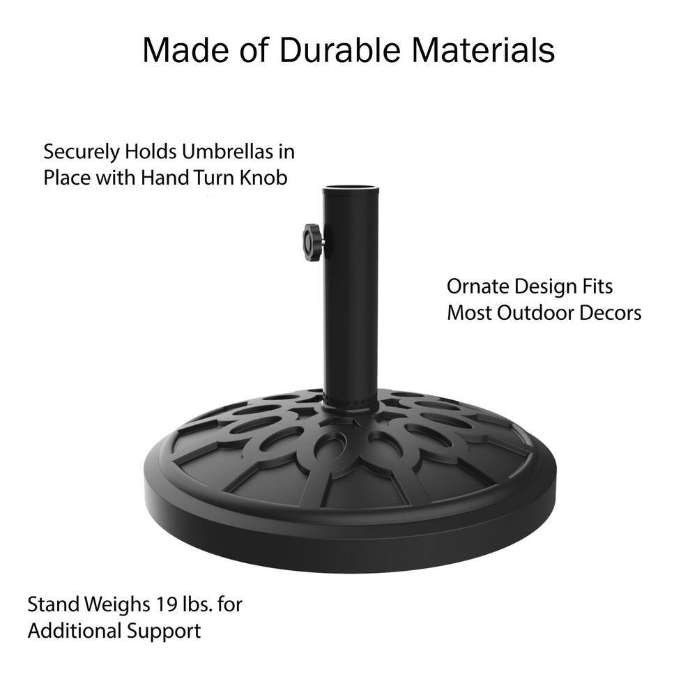 10 Ft Sand Patio Umbrella with Auto Tilt and Base