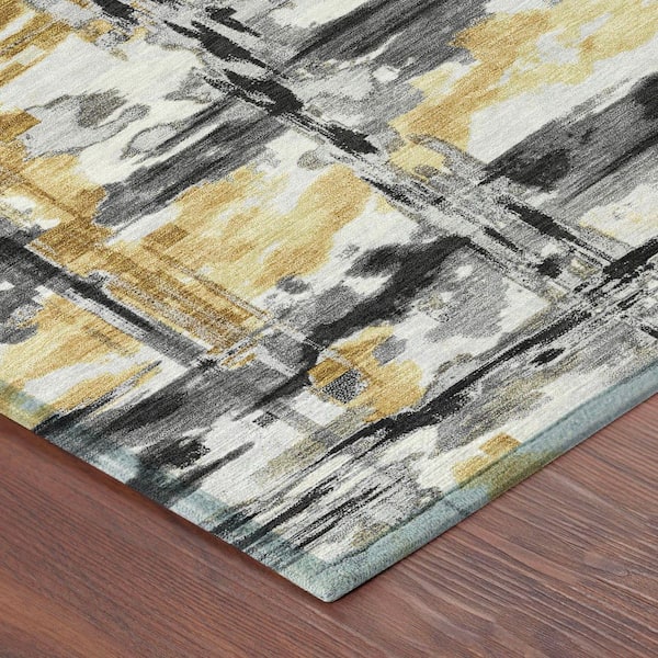 Chantille Machine Washable Indoor/Outdoor Abstract ACN2627 Gray 3 ft. x 5 ft. Area Rug