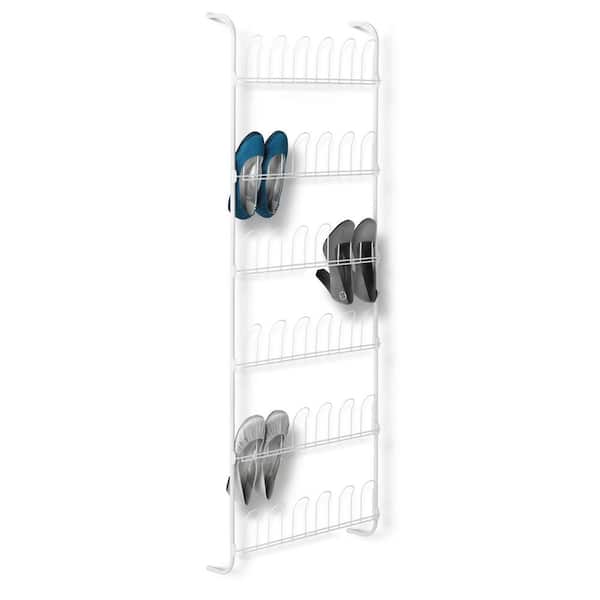 HOUSEHOLD ESSENTIALS 26.5 in. H 10-Pair White Canvas Hanging Shoe Organizer  311344 - The Home Depot