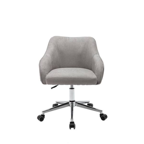 Homefun Light Gray Home Office Modern, Gray Vanity Swivel Chair