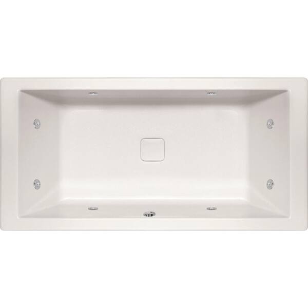 Hydro Systems Versailles 66 in. x 36 in. Rectangular Drop-In Whirlpool Bathtub with Center Drain in Biscuit