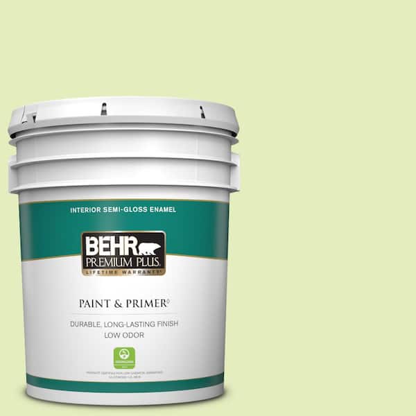 BEHR PREMIUM PLUS 5 gal. #420A-2 Spirit Whisper Semi-Gloss Enamel Low Odor Interior Paint & Primer