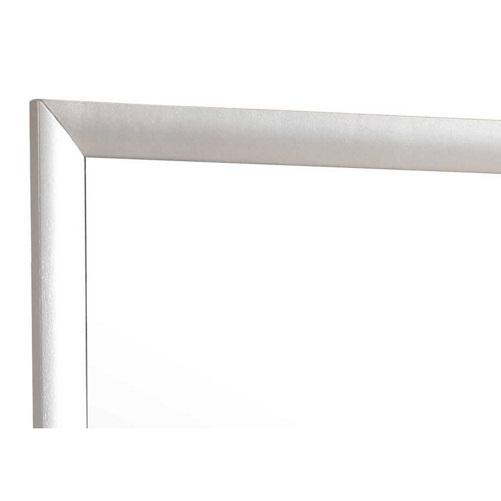 Marilla 35" x 39" Silver Wood Framed Dresser Mirror