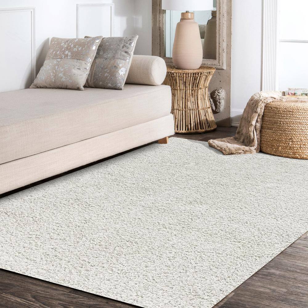 Mercer White Shag Plush Reversible Area Rug 3x5