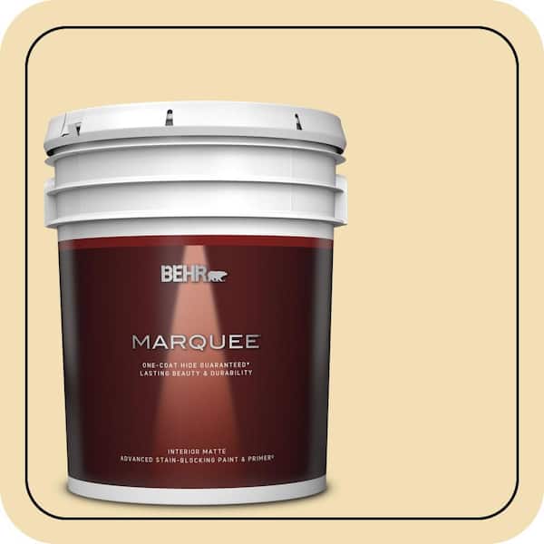 BEHR MARQUEE 5 gal. #PPU6-12 Calla Matte Interior Paint & Primer