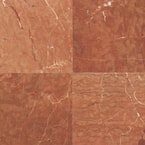 Natural Stone Collection Rojo Alicante 12 in. x 12 in. Marble Floor and Wall Tile (10 sq. ft. / case)