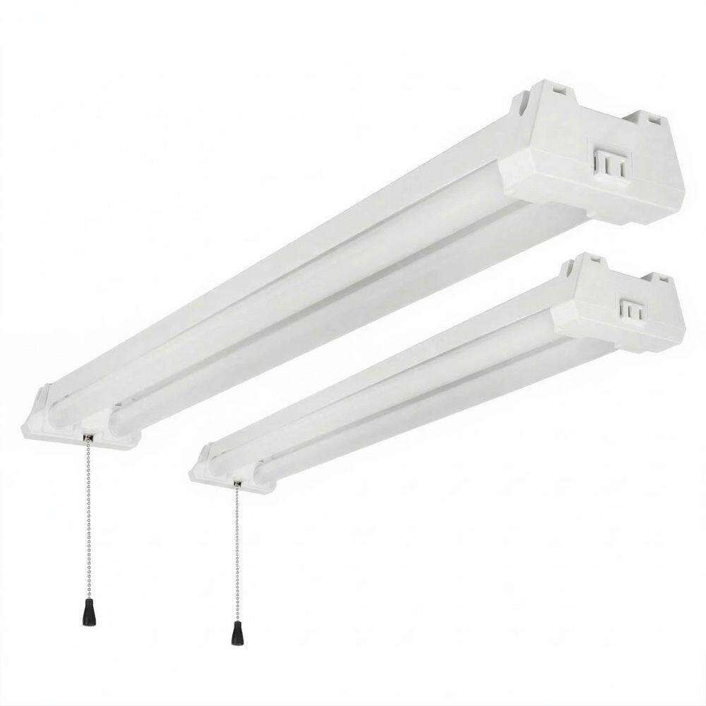 4 ft. 43-Watt Integrated LED White Garage Utility Shop Light (2-Pack), 4500 Lumens Each, 5000K Daylight, Linkable price history on PriceWatchPro