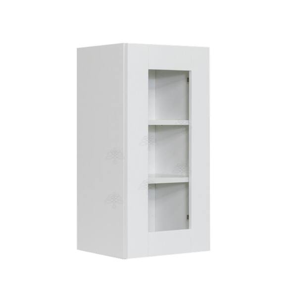 LIFEART CABINETRY Anchester Assembled 21 in. x 30 in. x 12 in. Wall Mullion Door Cabinet with 1-Door 2-Shelves in White