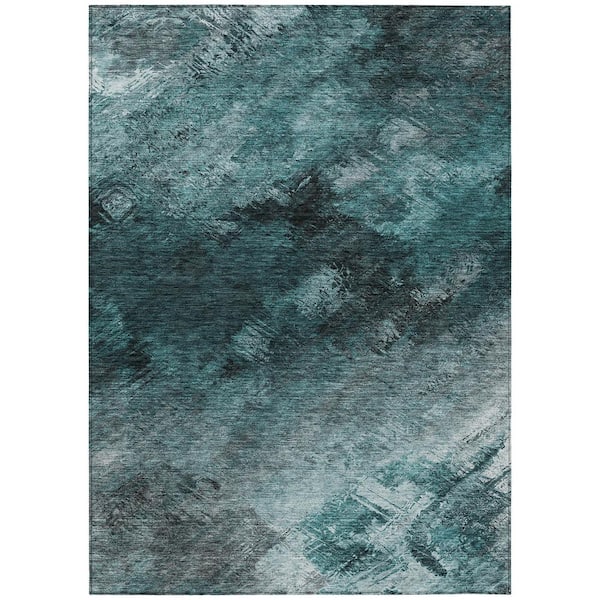 Addison Rugs Chantille ACN590 Teal 5 ft. x 7 ft. 6 in. Machine Washable Indoor/Outdoor Geometric Area Rug