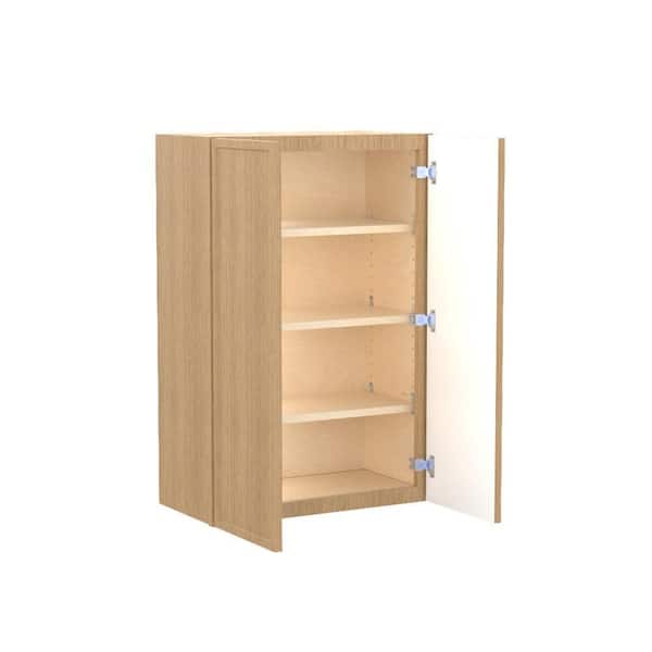 Home Decorators Collection Franklin 36 in. H x 24 in. D x 24 in. W Assembled Plywood Wall Bridge Kitchen Cabinet in Vanguard Oak with Soft Close