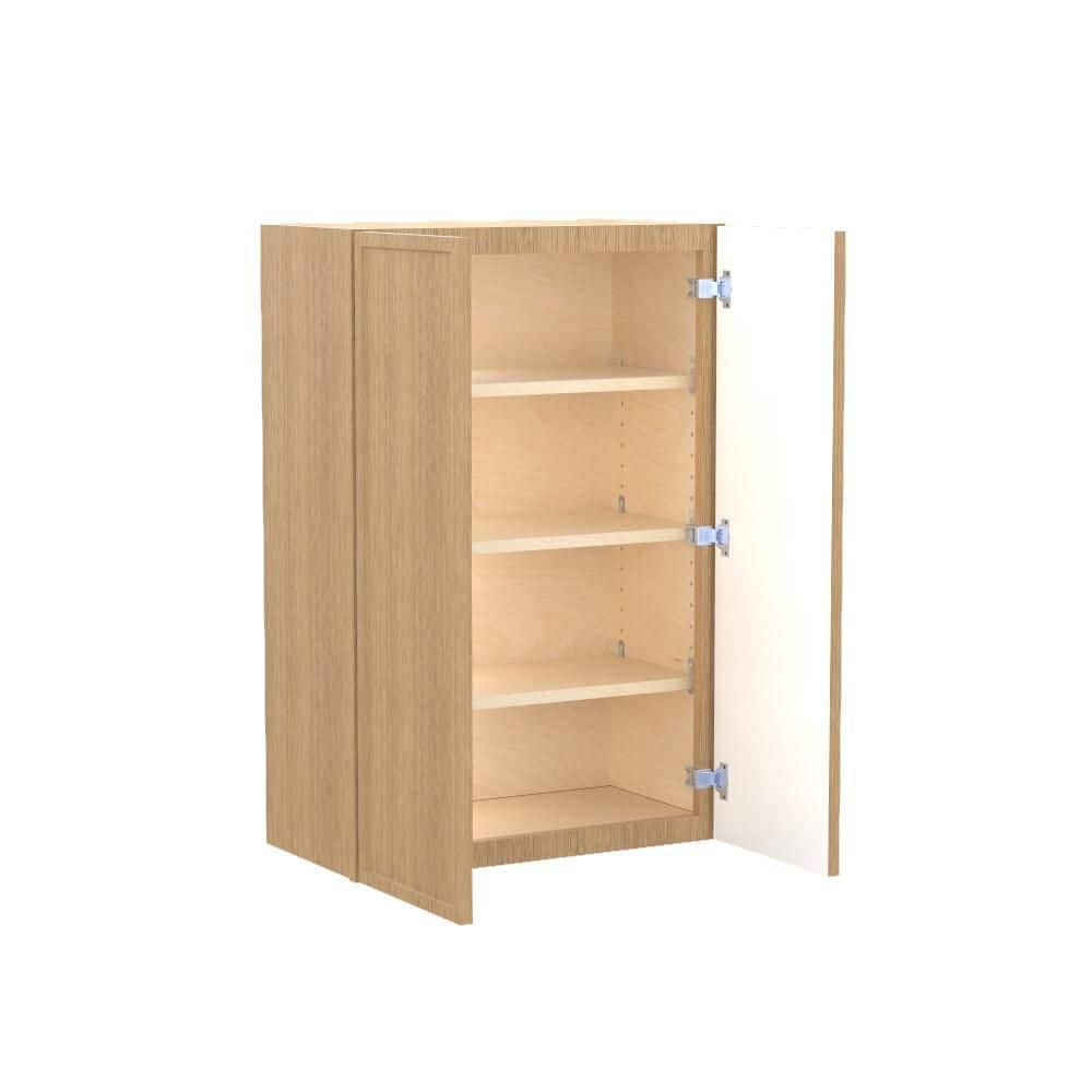 Franklin 27 in. W x 12 in. D x 36 in. H Assembled Plywood Wall Kitchen Cabinet in Vanguard Oak with Soft Close price history on PriceWatchPro