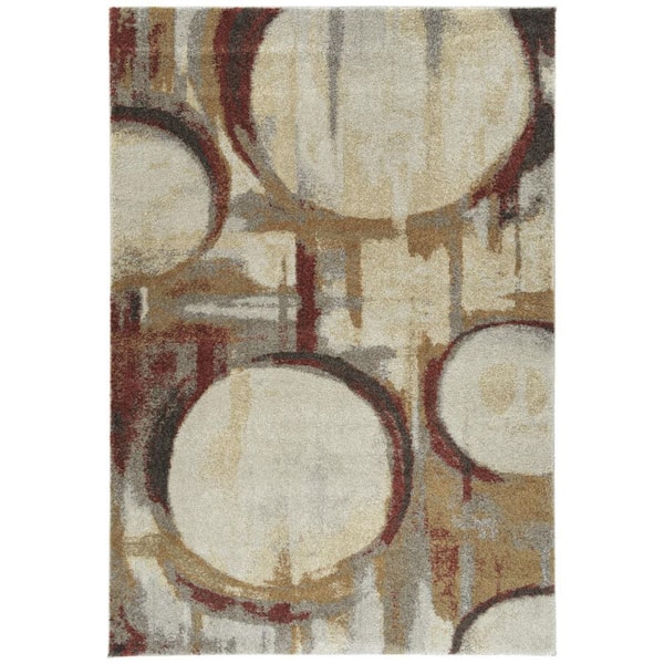 8 X 11 Red Geometric Runner Rug