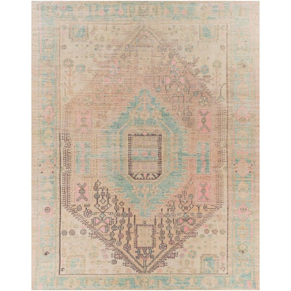 Livabliss Unique Lt. Tan Traditional 9 ft. x 12 ft. Indoor Area Rug