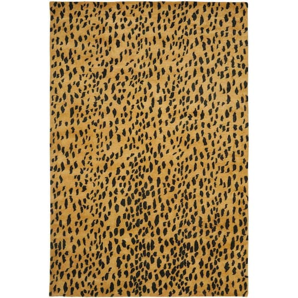 SAFAVIEH Soho Beige/Brown 8 ft. x 11 ft. Animal Print Area Rug