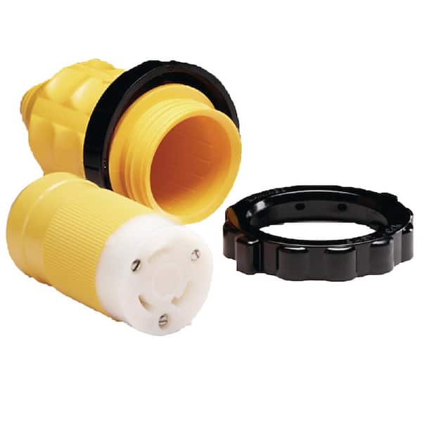 MARINCO 125-Volt 30 Amp Female Connector with Cover and Rings Value Pack