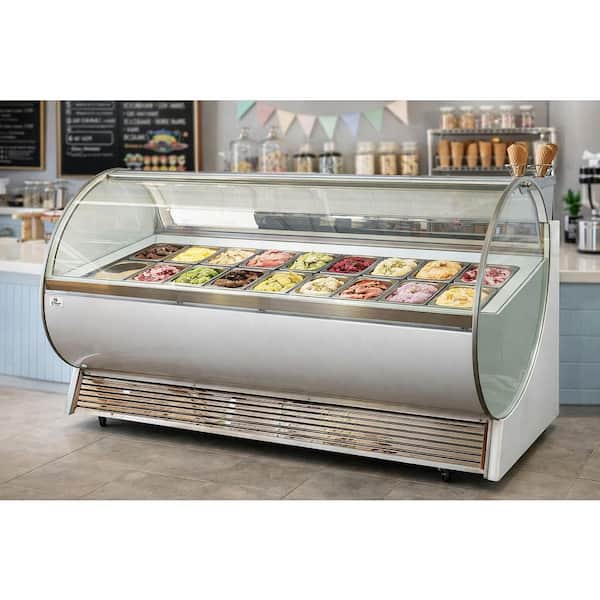 Cooler Depot 75 in. W 40 cu. ft. NSF Manual Defrost Gelato Ice