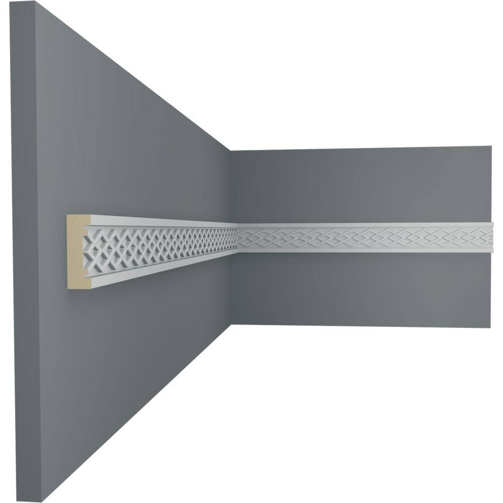 Primed Geometric Urethane Chair Rail Moulding Sample