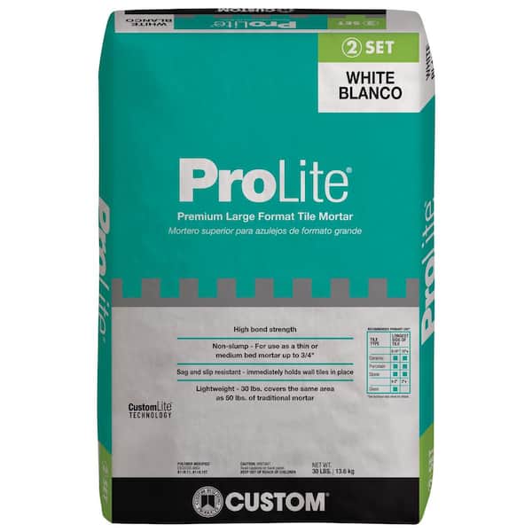 Custom Building Products ProLite 30 lb. White Premium Lightweight Large Format Mortar for Tile and Stone